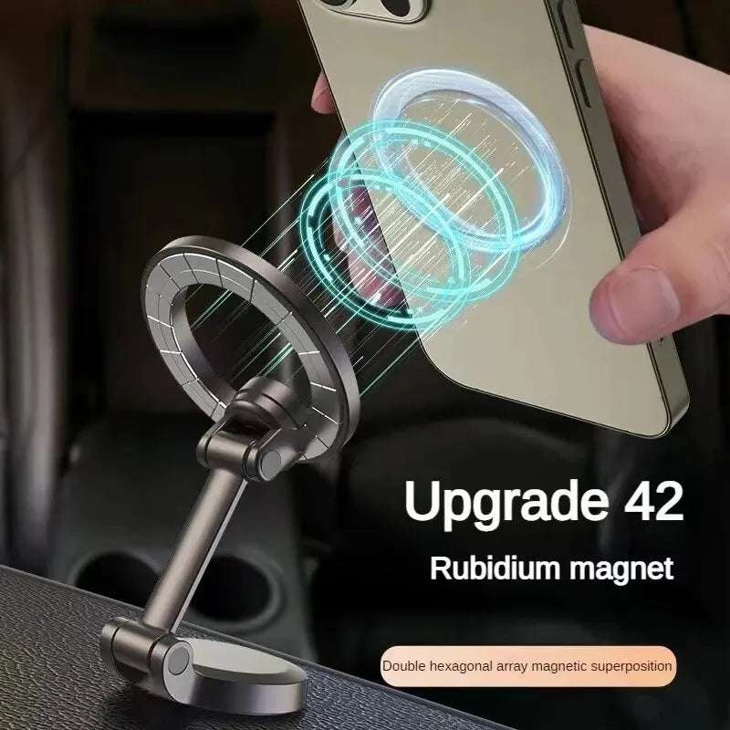 Car Magnetic Folding Phone Holder Antishake Holder Suction Cup Car Navigation Phone Holder