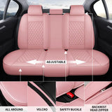 TANDNGTEK Car Seat Covers Full Coverage,2 Pcs and 4 Pcs Universal Waterproof Leather Seat Covers for Cars,Front Seat Cushions Fit for Most Cars SUV Pick-Up Truck BEIGE BLACK DARKGREY PINK