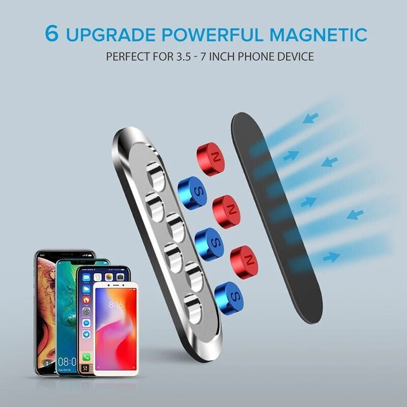 2-Pack Magnetic Phone Holder for Car Dashboard - Universal Mount Stand for iPhone, Samsung Galaxy, and GPS