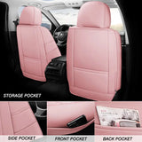 TANDNGTEK Car Seat Covers Full Coverage,2 Pcs and 4 Pcs Universal Waterproof Leather Seat Covers for Cars,Front Seat Cushions Fit for Most Cars SUV Pick-Up Truck BEIGE BLACK DARKGREY PINK